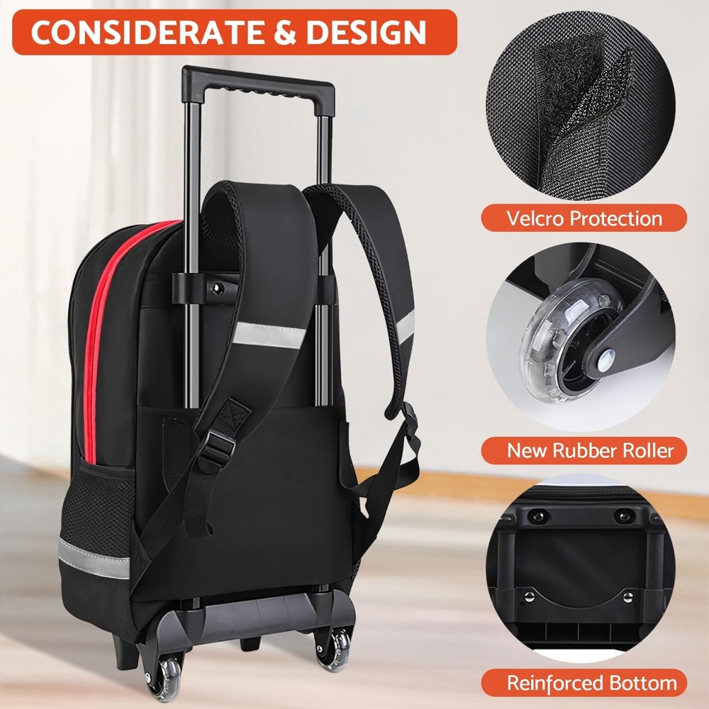 3PCS Kids Rolling Backpack for - Foldable Rolling Luggage Bag ulasan dan harga