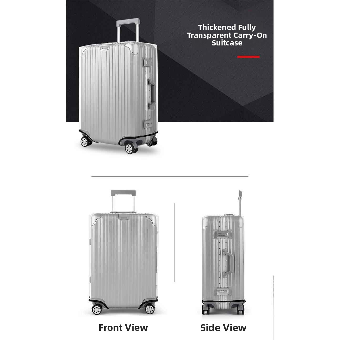 Thickened Waterproof Transpare - Luggage Protective Cover Transparent ulasan dan harga