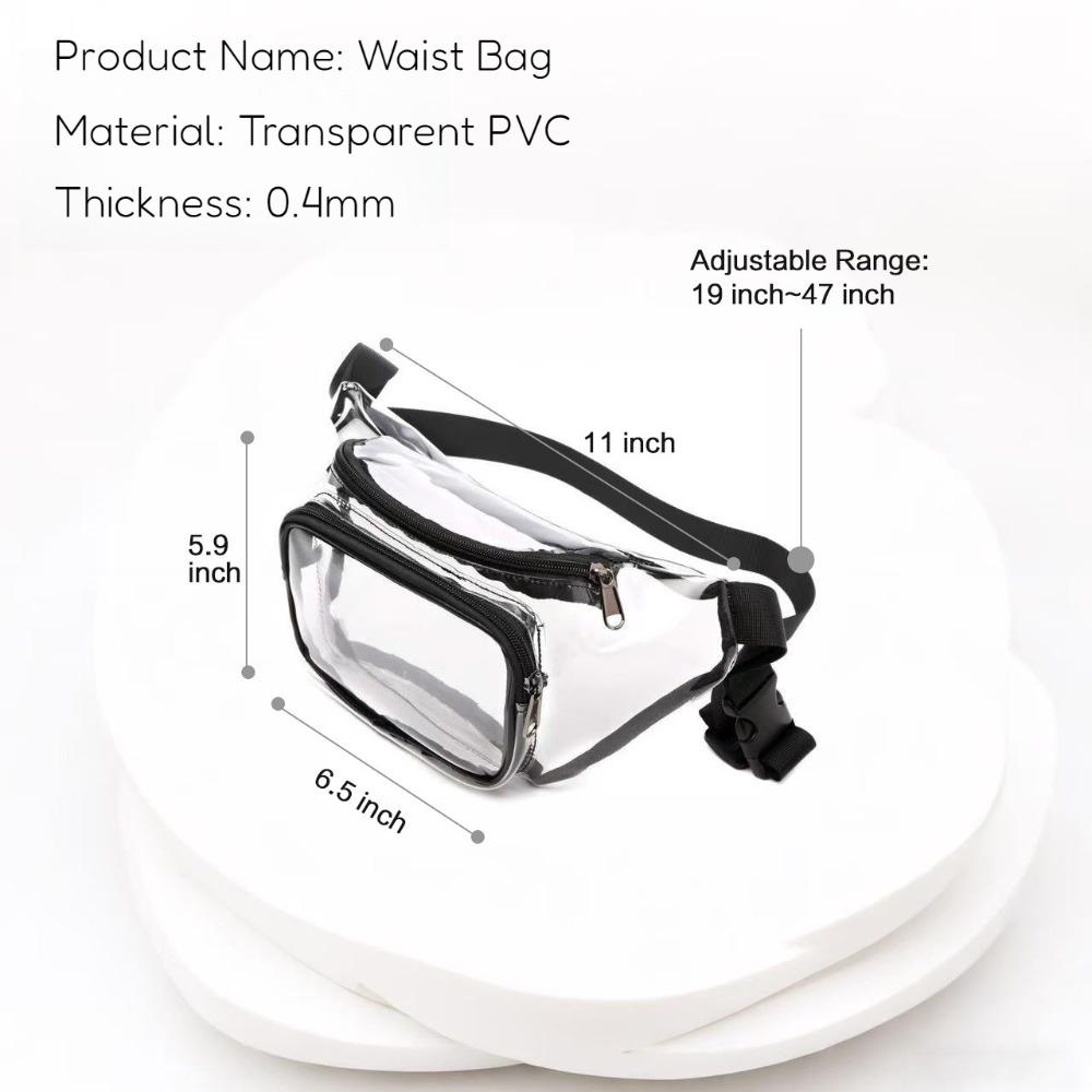 Clear Fanny Pack Transparent P - Handbags ulasan dan harga
