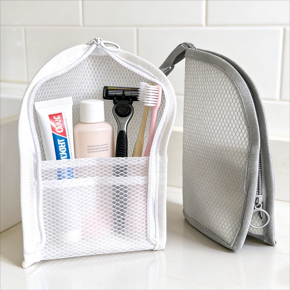 Mesh Toiletry Bag Breathable Q - Cosmetic Bags ulasan dan harga