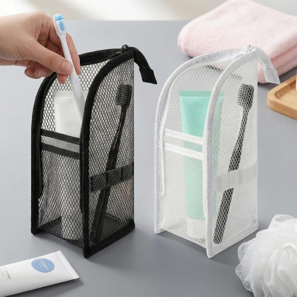Mesh Toiletry Bag Breathable Q - Cosmetic Bags ulasan dan harga