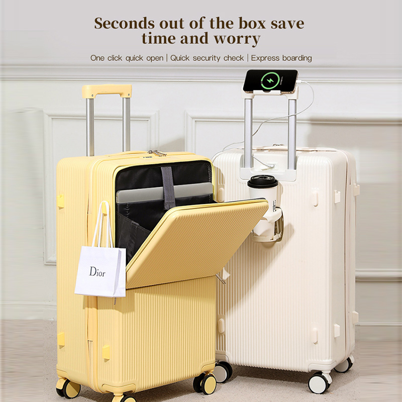 sushimu Suitcase Wide Handle T - Aluminum Frame Carry On Luggage ulasan dan harga