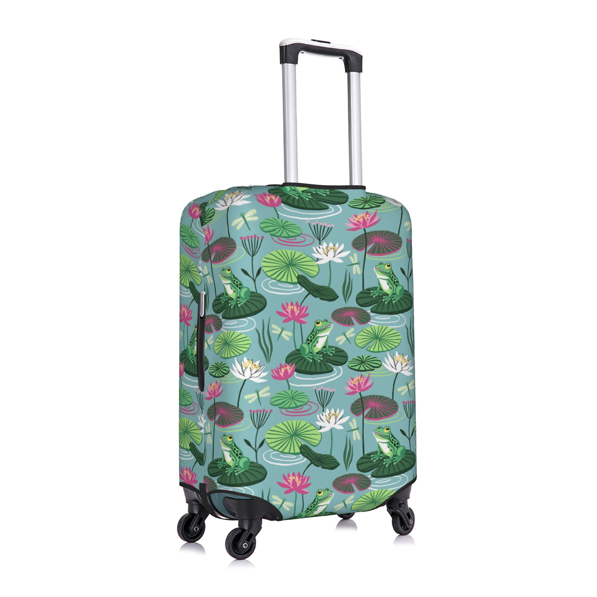 Frogs and water lilies Travel  - Waterproof Suitcase Cover Protector ulasan dan harga
