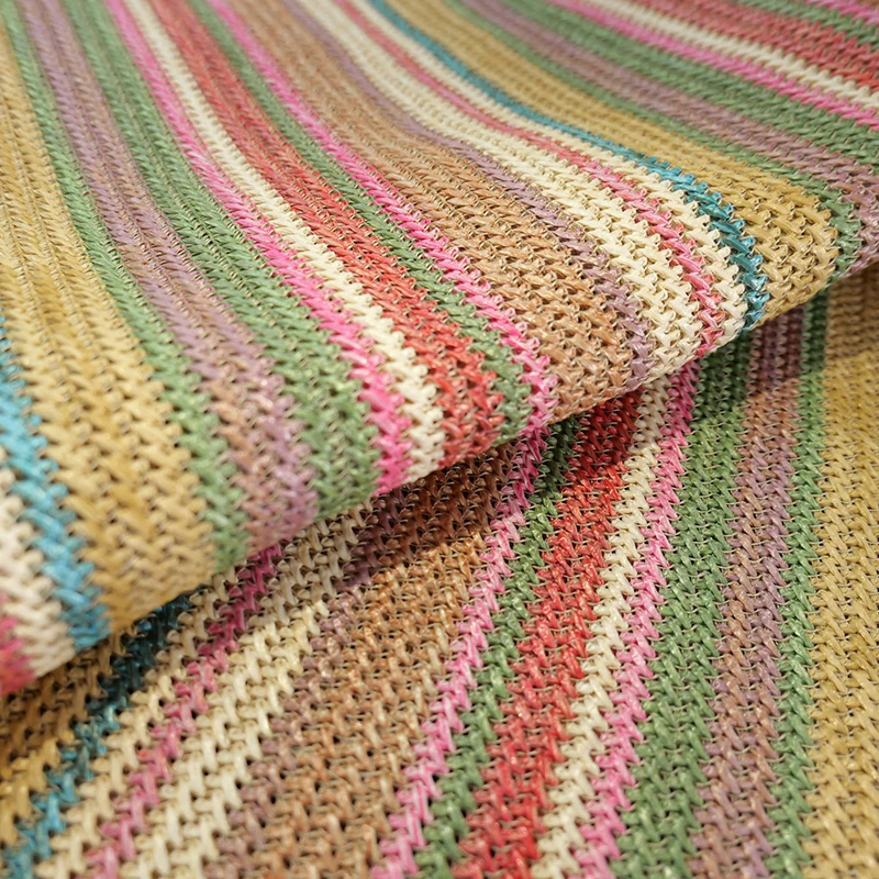 1yard Colorful Strip Pp Straw  - Handbags ulasan dan harga