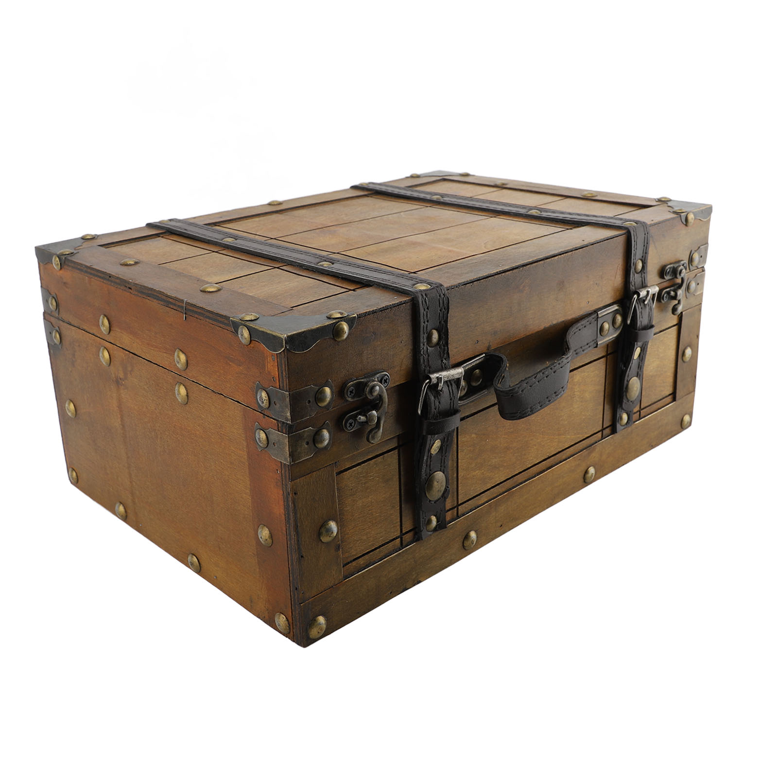Retro Suitcase Synthetic Wood  - Retro Vintage Trunk Suitcase ulasan dan harga