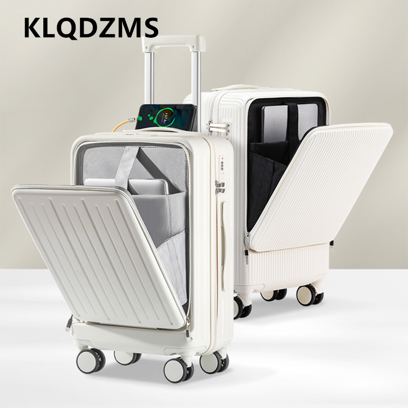 KLQDZMS 20 Inch Charging Suitc - Front Opening Laptop Luggage 24 Inch ulasan dan harga