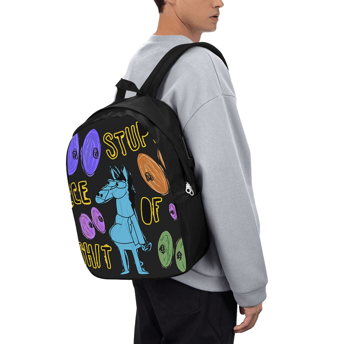 Cartoon Bojack Horseman Stupid - Travel Bags ulasan dan harga