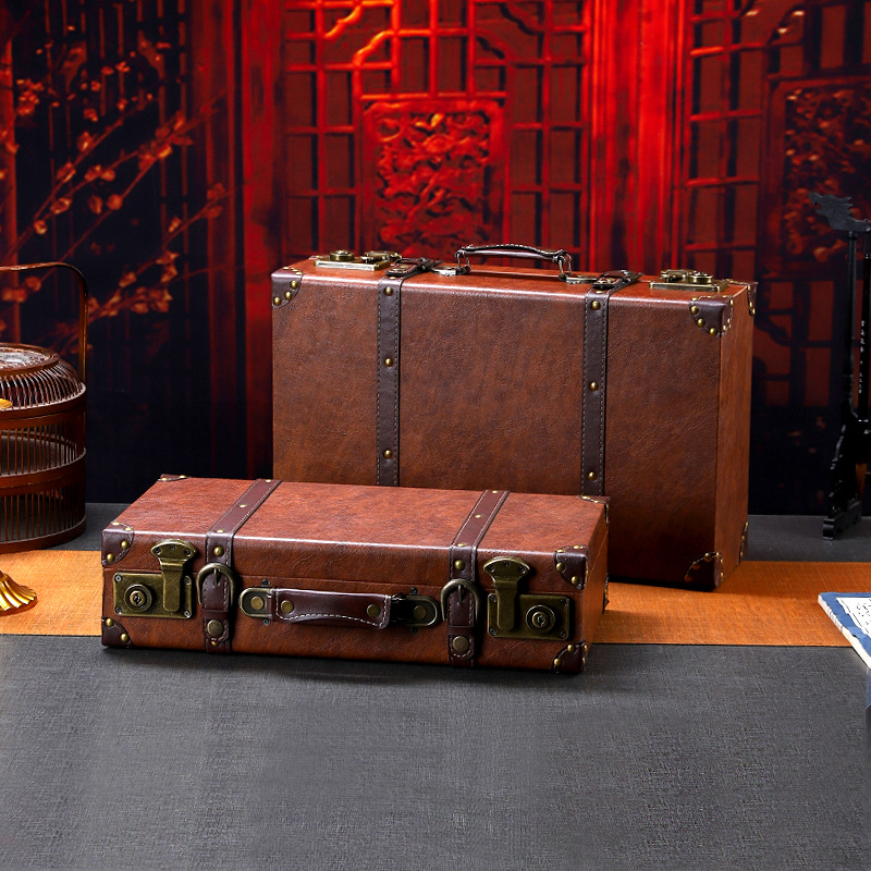 Vintage Wooden Suitcase Multi- - Retro Vintage Trunk Suitcase ulasan dan harga