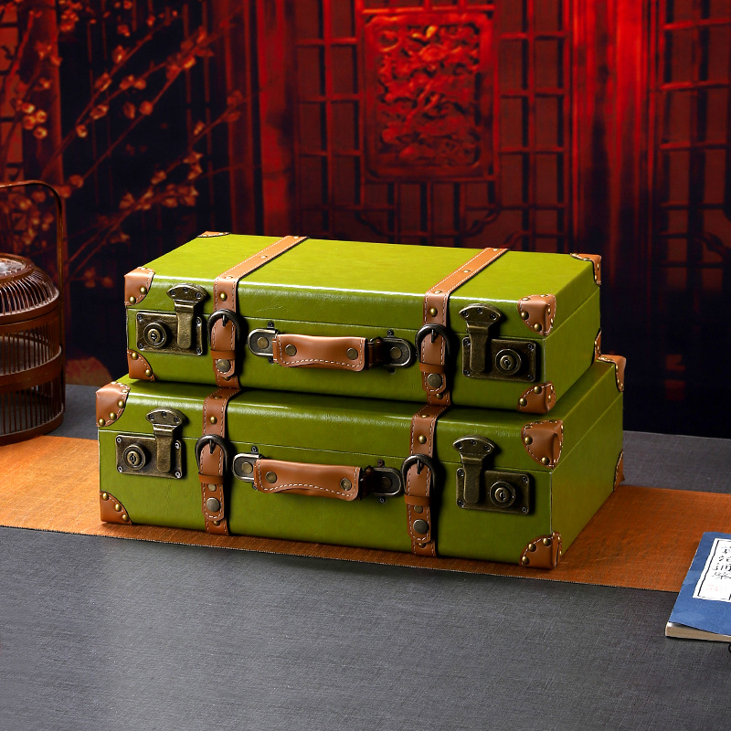 Vintage Wooden Suitcase Multi- - Retro Vintage Trunk Suitcase ulasan dan harga