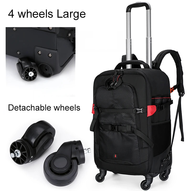 Trolley Photography Backpack P - Foldable Rolling Luggage Bag ulasan dan harga